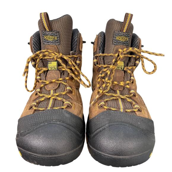 Keen Men’s Braddock Brown Leather Steel Toe Work Boot Size US 11 EE